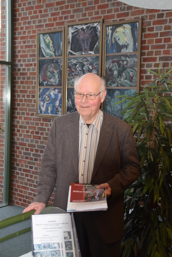 Prof. Dr. Uwe Ruberg hat einen Erluterungstext zum neunteiligen Bildzyklus Golgatha des Malers Rudolf Behrend verfasst. 