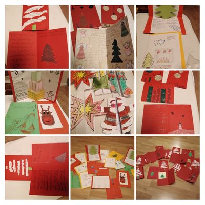 Bild vergr&ouml;&szlig;ern: Collage Weihnachtskarten im Quadrat