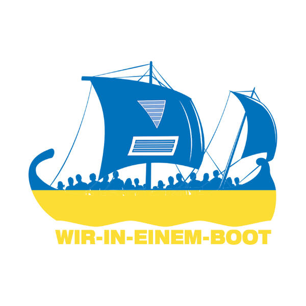 Bild vergr&ouml;&szlig;ern: Logo der Ukraine-Hilfsaktion Wir-in-einem-Boot