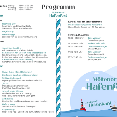 Programm Hafenfest Möltenort 2022