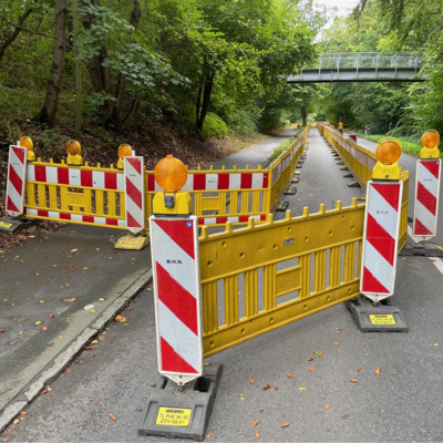 Beleuchtung Bauarbeiten Radweg an der K51 