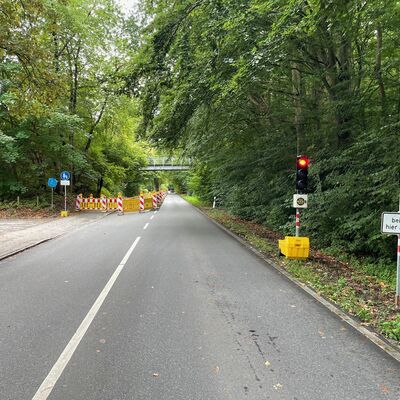 Beleuchtung Bauarbeiten Radweg an der K51 
