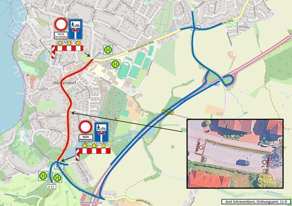 Bild vergr&ouml;&szlig;ern: Verkehrszeichenplan Teichtor Vollsperrung
