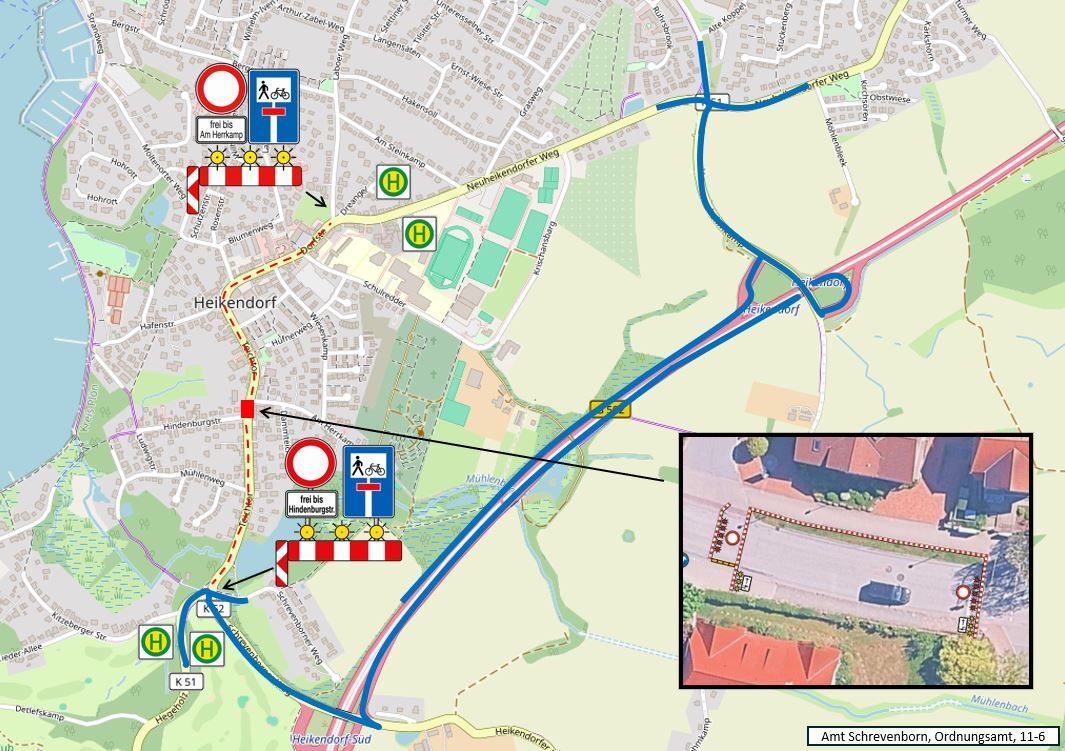 Verkehrszeichenplan Teichtor Vollsperrung