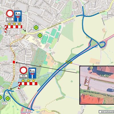 Verkehrszeichenplan Teichtor Vollsperrung