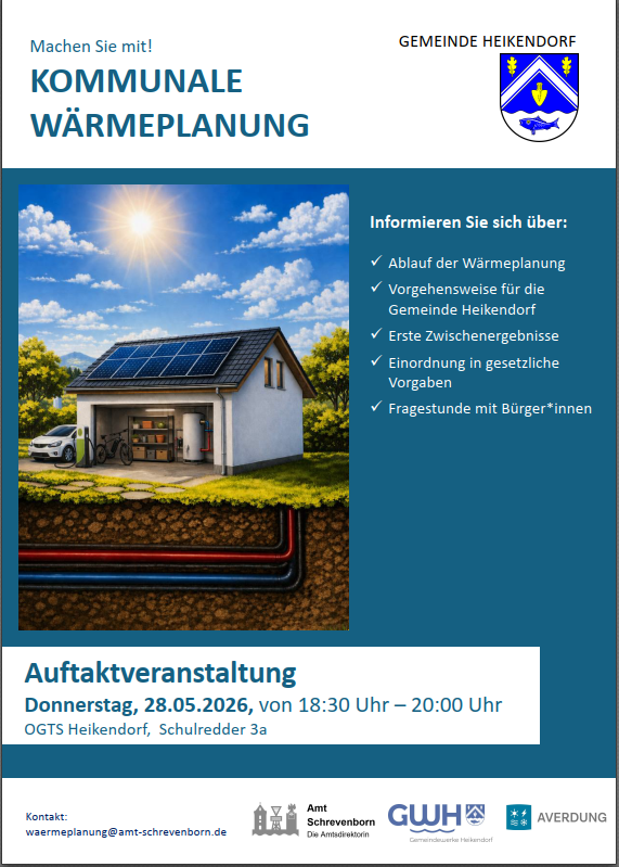 Kommunale Wärmeplanung Heikendorf Auftaktveranstaltung 2026